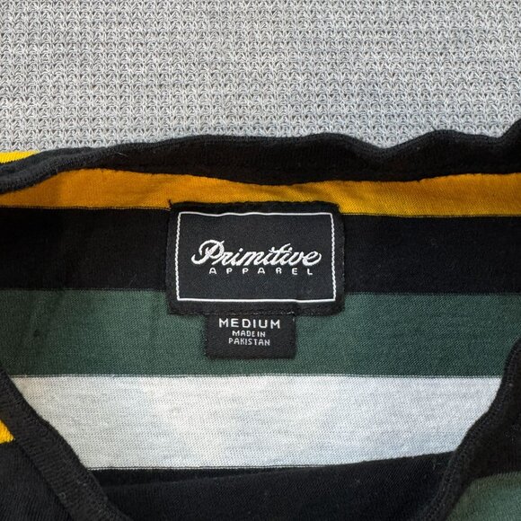 Primitive Skateboarding Striped Short-Sleeve T-Shirt Multicolor Top Mens Medium - Picture 4 of 9